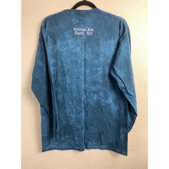 The Mountain 2015 Tani Alba Moon Wolf Long Sleeve Top Size Large Tie dye Blue - Picture 2 of 11